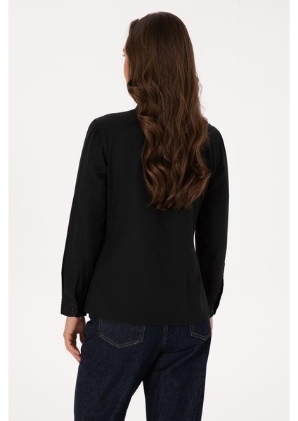 WOX025K U.s Polo Assn. Kadın Uzun Kol Gömlek 2230195 Siyah fırsatları