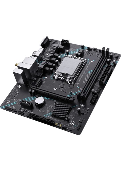 H610M 666 Wıfı LGA1700 Ddr5 6000 Mhz M.2 HDMI Matx Intel Anakart modelleri