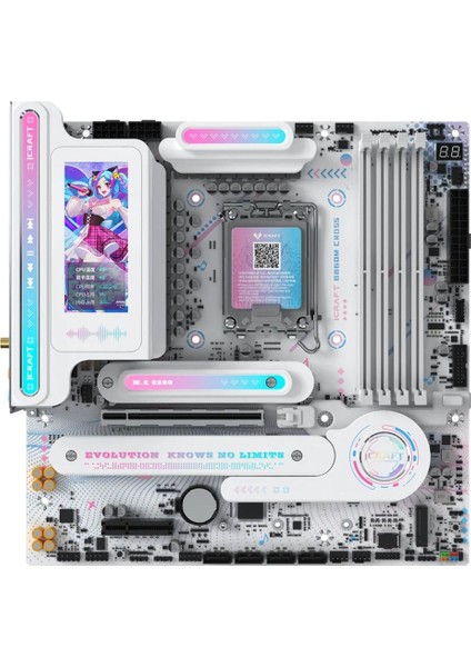 Icraft B860M Cross Pro Wıfı LGA1851 Ddr5 8000MHZ M.2 HDMI Matx Intel Anakart Beyaz fiyatları