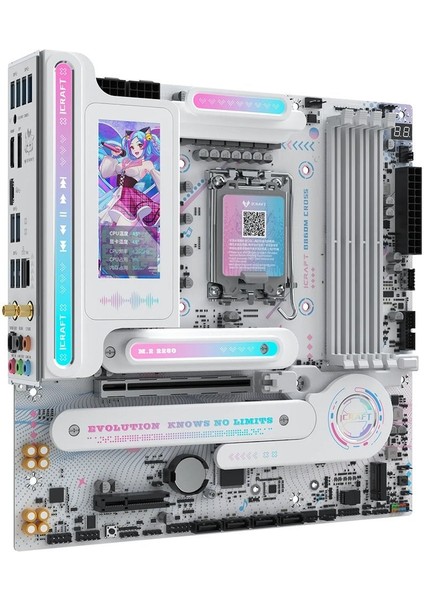 Icraft B860M Cross Pro Wıfı LGA1851 Ddr5 8000MHZ M.2 HDMI Matx Intel Anakart Beyaz modelleri