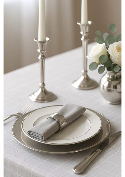 Dertsiz Leke Tutmaz Keten Görünümlü Colber Masa Örtüsü fırsatları