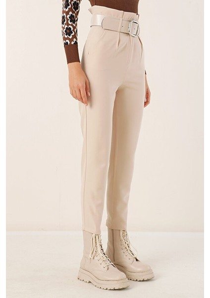 Kadın Kanvas Pantolon 6556 Bej fırsatları