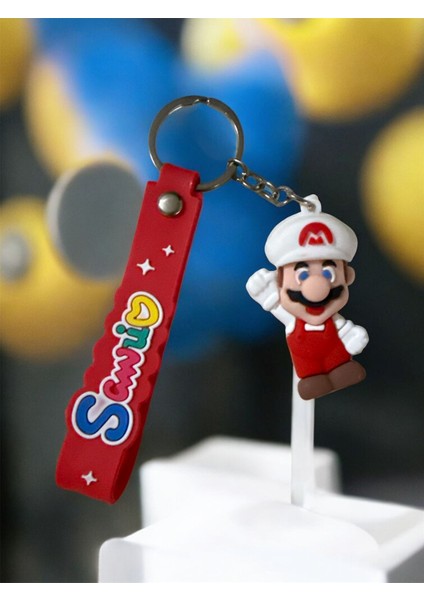 Figürlü Silikon Anahtarlık – Kırmızı Mario & Yeşil Luigi Model – Sevimli anahtarlık seti fiyatları