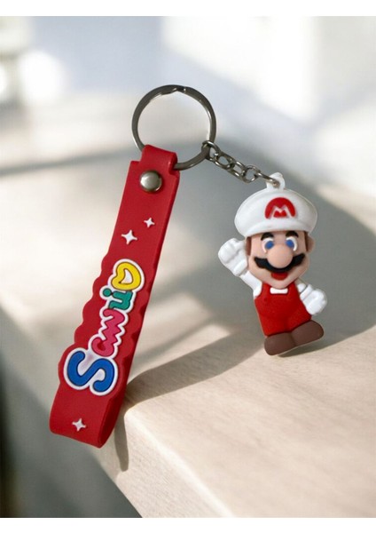 Figürlü Silikon Anahtarlık – Kırmızı Mario & Yeşil Luigi Model – Sevimli anahtarlık seti modelleri