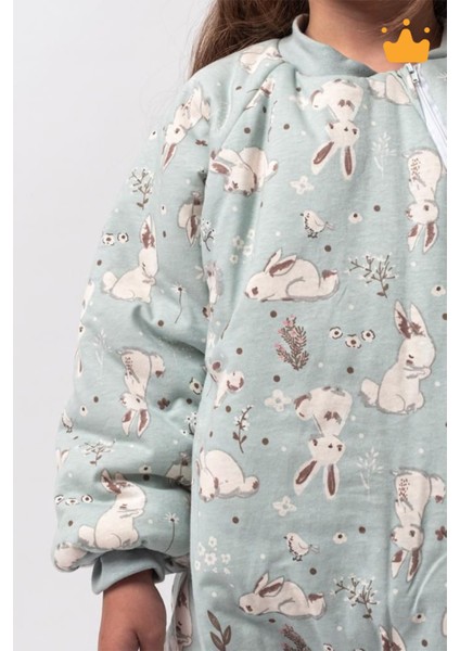 2-9 Yaş 2.5 Tog Kalın Elyaf Dolgulu Premium Kalite Çocuk Uyku Tulumu Mint Tavşan 23504 fiyatları