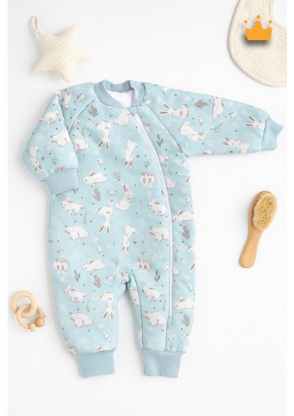 2-9 Yaş 2.5 Tog Kalın Elyaf Dolgulu Premium Kalite Çocuk Uyku Tulumu Mint Tavşan 23504 fırsatları