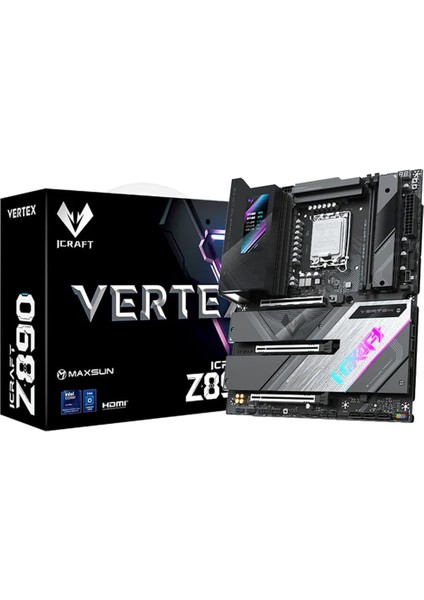 Icraft Z890 Vertex Wıfı LGA1851 Ddr5 9000 Mhz M.2 HDMI Atx Intel Anakart
