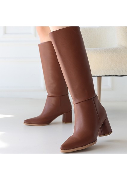 Roksa Taba Cilt Topuklu Çizme modelleri