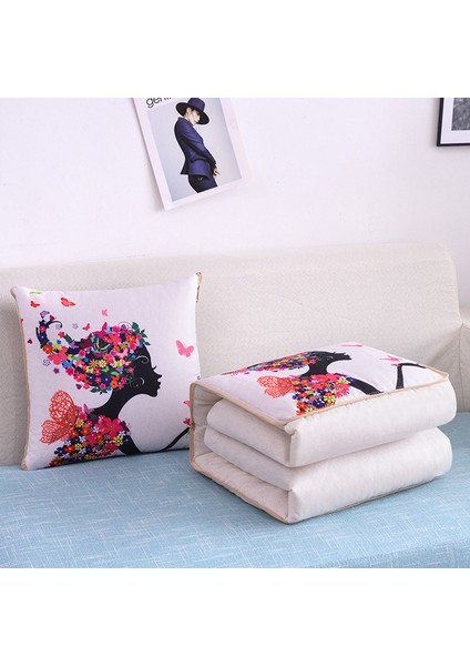 Üzerinde Logo Baskılı Ikisi Bir Arada Yastık Yorganı, Çok Fonksiyonlu Araba Kanepe Yastığı Yorganı (Yurt Dışından)