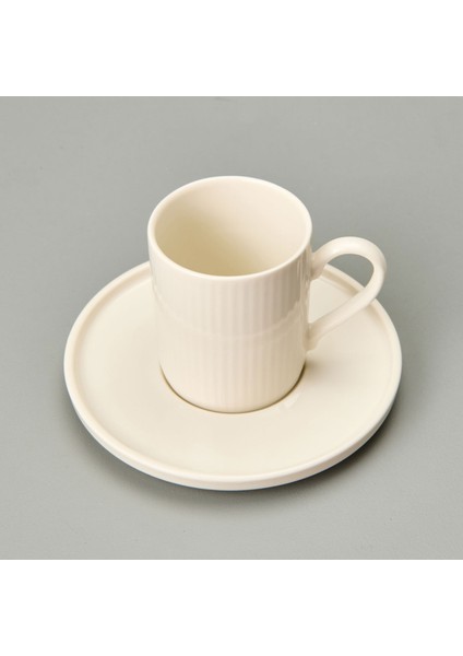 Icon 12 Parça Bone Porselen Kahve Fincan Takımı - Krem modelleri