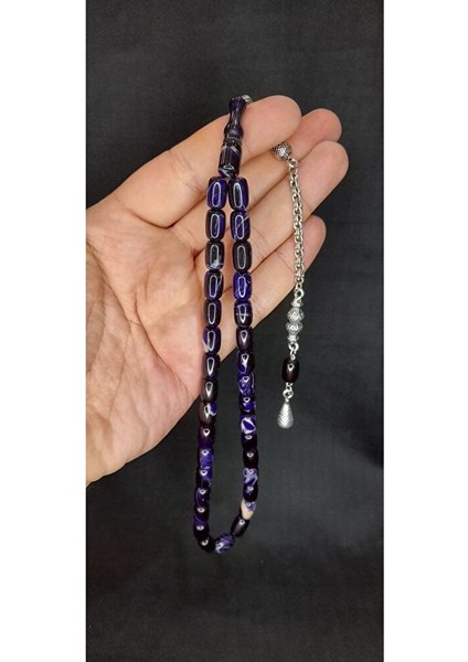 Sıkma Kehribar Tesbih Koyu Lacivert Renk Kapsül Kesim T-438 indirimleri