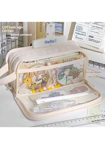 Öğrenci Basit Büyük Kapasiteli Yüksek Görünümlü Kırtasiye Çantası Kalem Çantası (Yurt Dışından) fırsatları