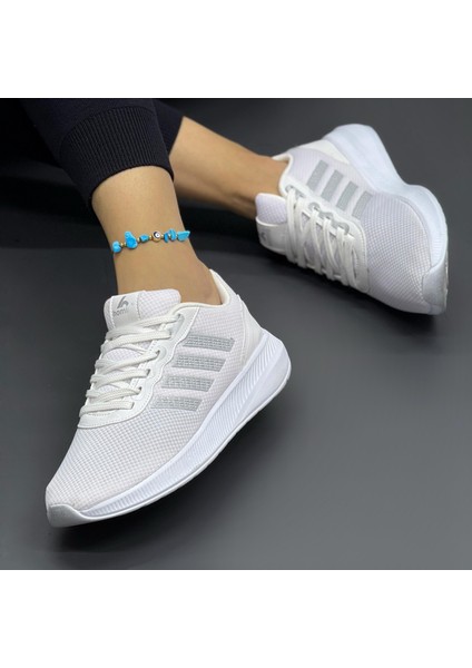 Unisex Fuspetli Poli Taban Spor Ayakkabı-Beyaz modelleri