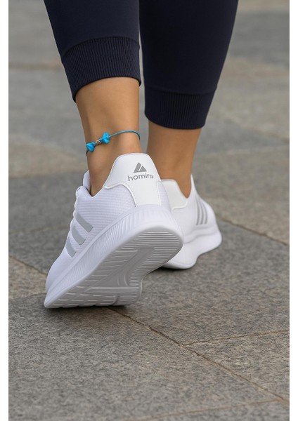 Unisex Fuspetli Poli Taban Spor Ayakkabı-Beyaz fırsatları