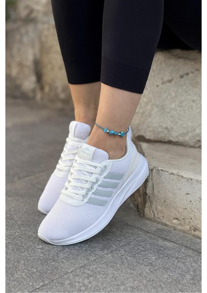 Unisex Fuspetli Poli Taban Spor Ayakkabı-Beyaz indirimleri
