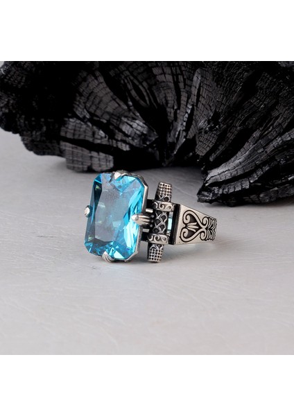 925 Ayar Gümüş Zirkon Taşlı Model Erkek Yüzük