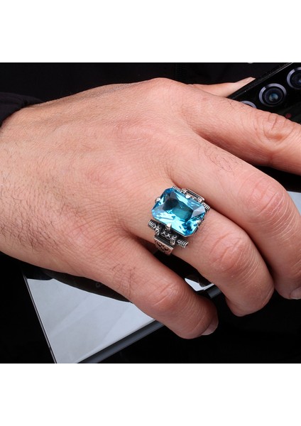 925 Ayar Gümüş Zirkon Taşlı Model Erkek Yüzük fiyatları