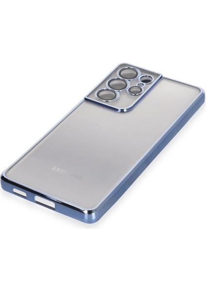 Yzlal Newface Samsung Galaxy S21 Ultra Kılıf Razer Lensli Silikon - Açık Mavi fırsatları