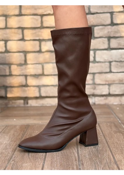 Alvessa Kadın Uzun Streç Çizme Şık Günlük Ofis Rahat Topuklu Ayakkabı Büyük Numara modelleri