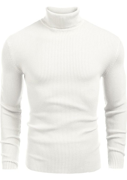 Erkek Boğazlı Slim Fit Triko Kazak – Basic Esnek Kışlık Model fiyatları