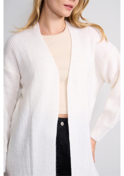 Çetinkaya Miya Mira Modest 2318 Kadın Şal Yaka Akrilik Triko Hırka Ekru modelleri