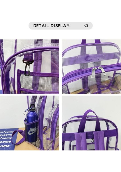 Şeffaf Pvc Büyük Kapasiteli Öğrenci Okul Çantası (Yurt Dışından) modelleri