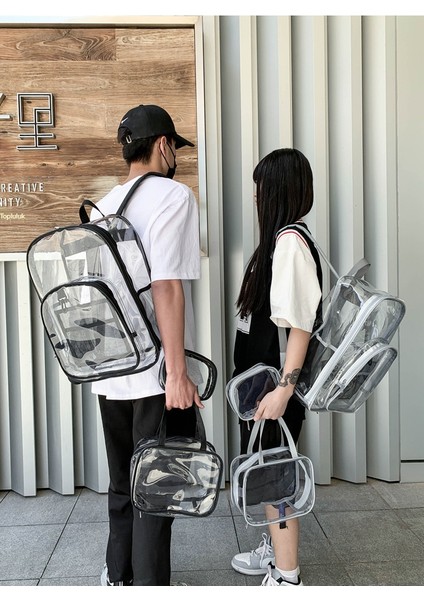 Şeffaf Pvc Büyük Kapasiteli Öğrenci Okul Çantası (Yurt Dışından) fiyatları