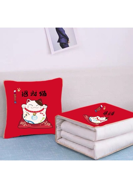 Üzerinde Logo Baskılı Ikisi Bir Arada Yastık Yorganı, Çok Fonksiyonlu Araba Kanepe Yastığı Yorganı (Yurt Dışından)