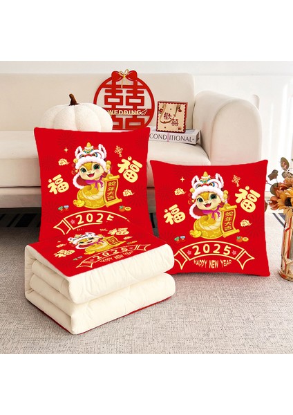 Üzerinde Logo Baskılı Ikisi Bir Arada Yastık Yorganı, Çok Fonksiyonlu Araba Kanepe Yastığı Yorganı (Yurt Dışından)