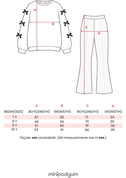 Kolları Fiyonklu Ispanyol Paça Taytlı Kız Çocuk Alt Üst Takım indirimleri