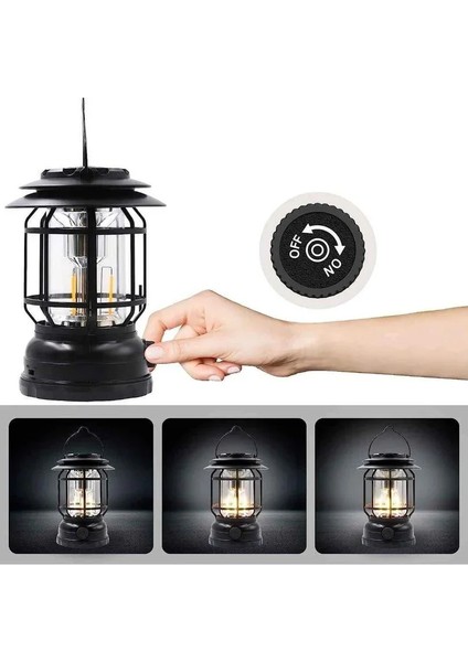 Bluetooth Hoparlör Özellikli Dimerli LED Kamp Lambası HS66 (2818) indirimleri