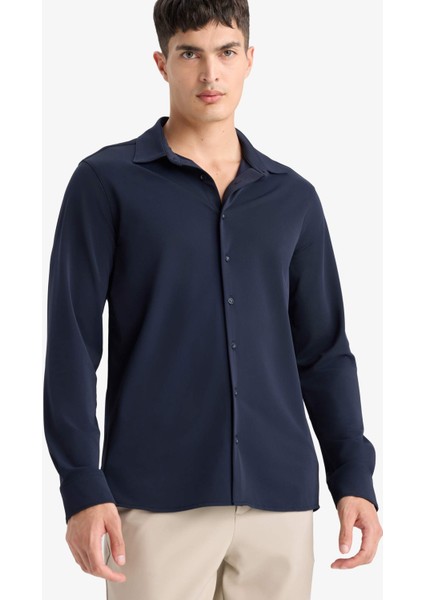 Erkek Uzun Kol Gömlek F0337AX/NV91 Navy