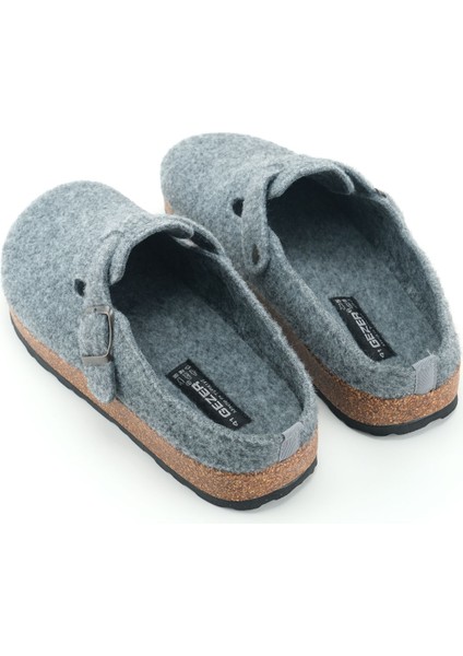 Erkek Kışlık Keçe Mantar Taban Tek Toka Ayarlanabilir Rahat Taban Ev Bahçe Terlik fırsatları