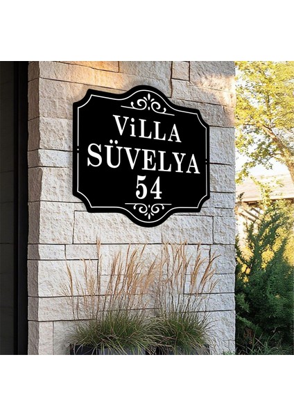 Villa - Mülk Apartman Isimliği - Mülk Tabelası Alümünyum 50X42 cm modelleri