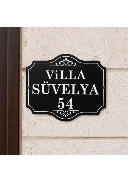 Villa - Mülk Apartman Isimliği - Mülk Tabelası Alümünyum 50X42 cm fırsatları