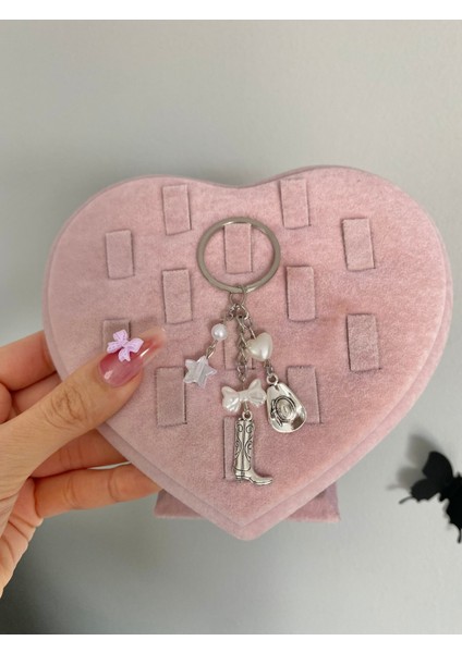 Cowboy Girl Anahtarlık Charm Kovboy Çizmesi Kovboy Şapkası Charm fırsatları