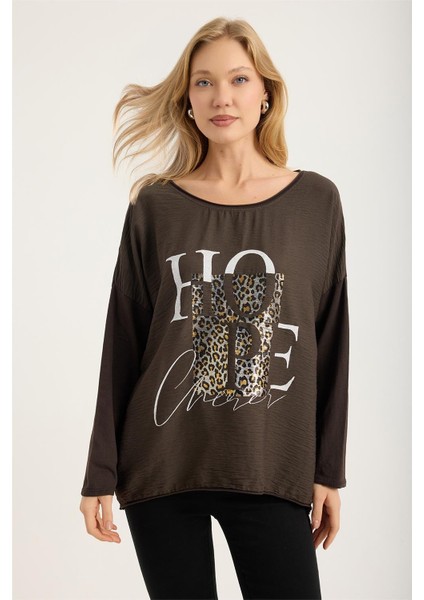 Yaldızlı Leopar *hope* Bluz