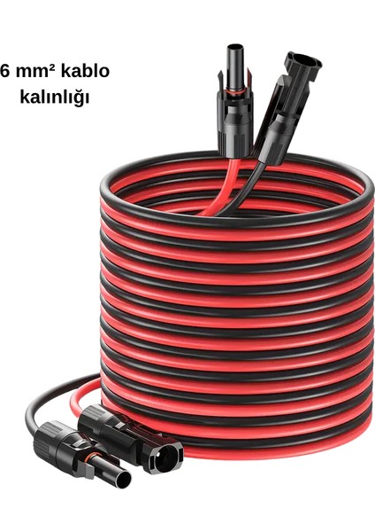 Solar Kablo Çap 6 Mm2 MC4SOKETLI