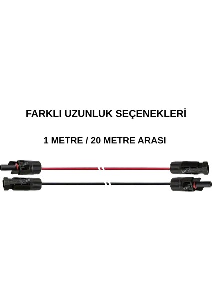 Solar Kablo Çap 6 Mm2 MC4SOKETLI fiyatları
