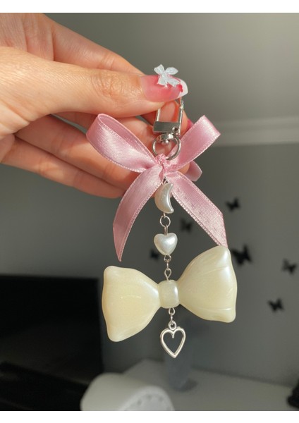 Pembe Fiyonklu Coquette Çanta Aksesuarı fiyatları