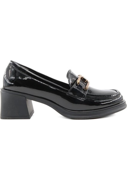 Miss Park Moda 386 K1457 Loafer Siyah Rugan Kadın Günlük Ayakkabı