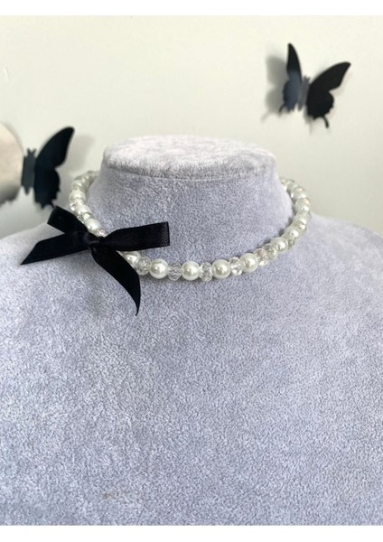 Ribbon Kurdele Coquette Aesthetic Cam Inci Kolye fiyatları