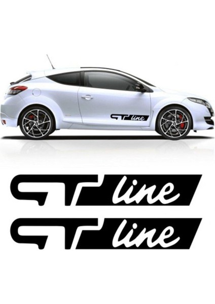 Renault Gt Lıne Yazılı Yan Kapı Şerit Sticker Etiket Modeli