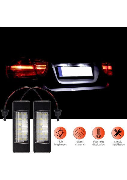 2pcs Araba 18LEDS Plaka Plaka Işıkları Nissan Qashqai X-Trail Juke Primera Parlak LED Numara Plaka Işığı Için Plastik (Yurt Dışından) indirimleri