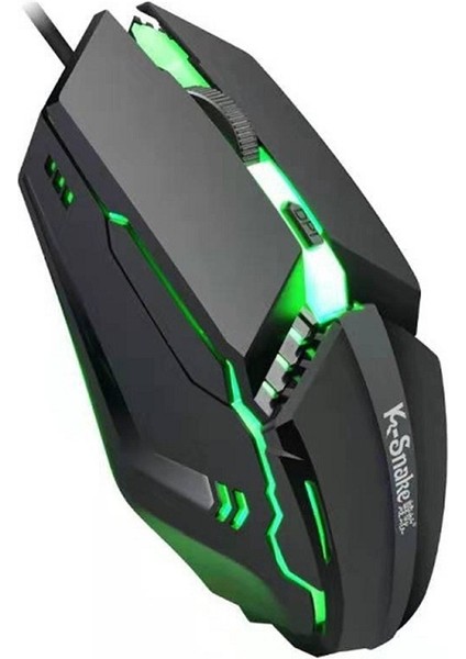 Viper M11 kablolu oyun aydınlatmalı fare e-spor LOL dizüstü bilgisayar masaüstü USB ofis ev (Yurt Dışından)