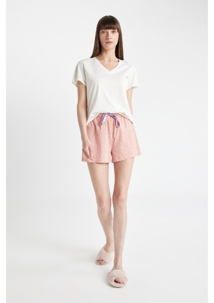 Fall In Love Baskılı Kısa Kollu Şortlu Pijama Takımı C7899AX24HS fiyatları