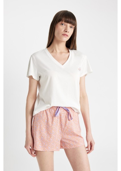 Fall In Love Baskılı Kısa Kollu Şortlu Pijama Takımı C7899AX24HS modelleri