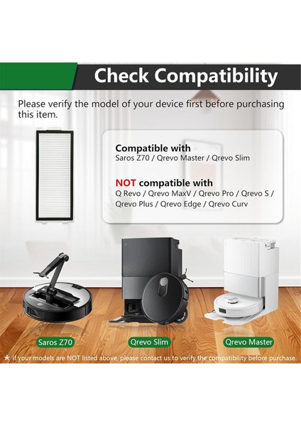 Saros Z70, Qrevo Master, Slim, Robot Süpürge Filtreleri Yedek Parça Aksesuarları (Yurt Dışından) fiyatları