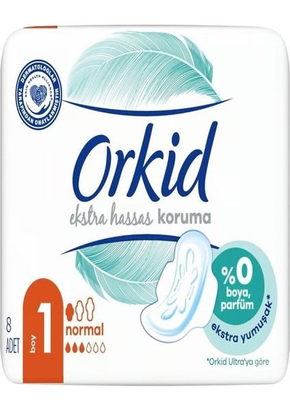 Extra Hassas Koruma Normal Hijyenik Ped 8'li x 3 Adet