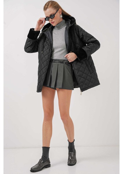 Kadın Mont 5197 Siyah fırsatları